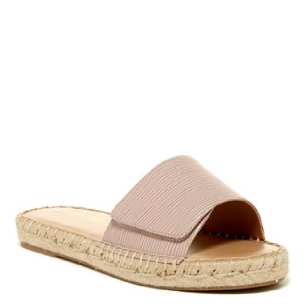 Blush Pink Slip On Jute Espadrille Sole Sandals - Picture 7 of 8